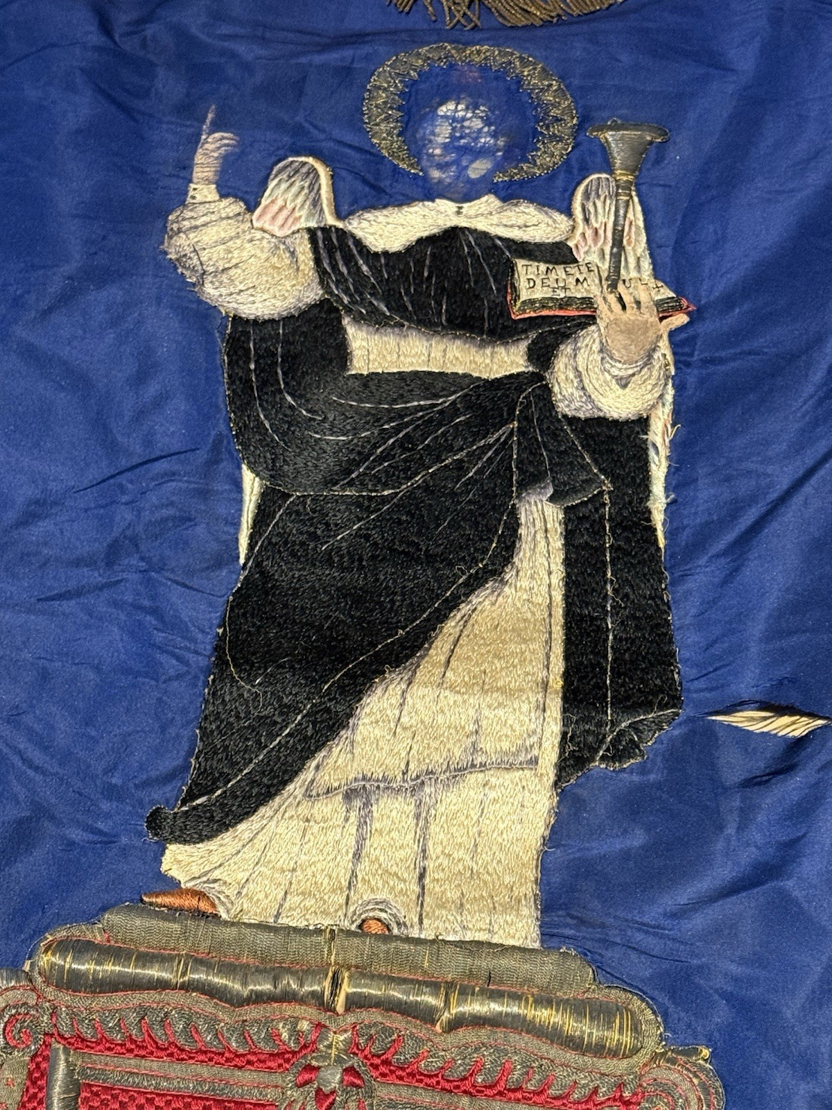 Vintage Catholic Processional Banner Dedicated To St Vincent Ferrer Banner