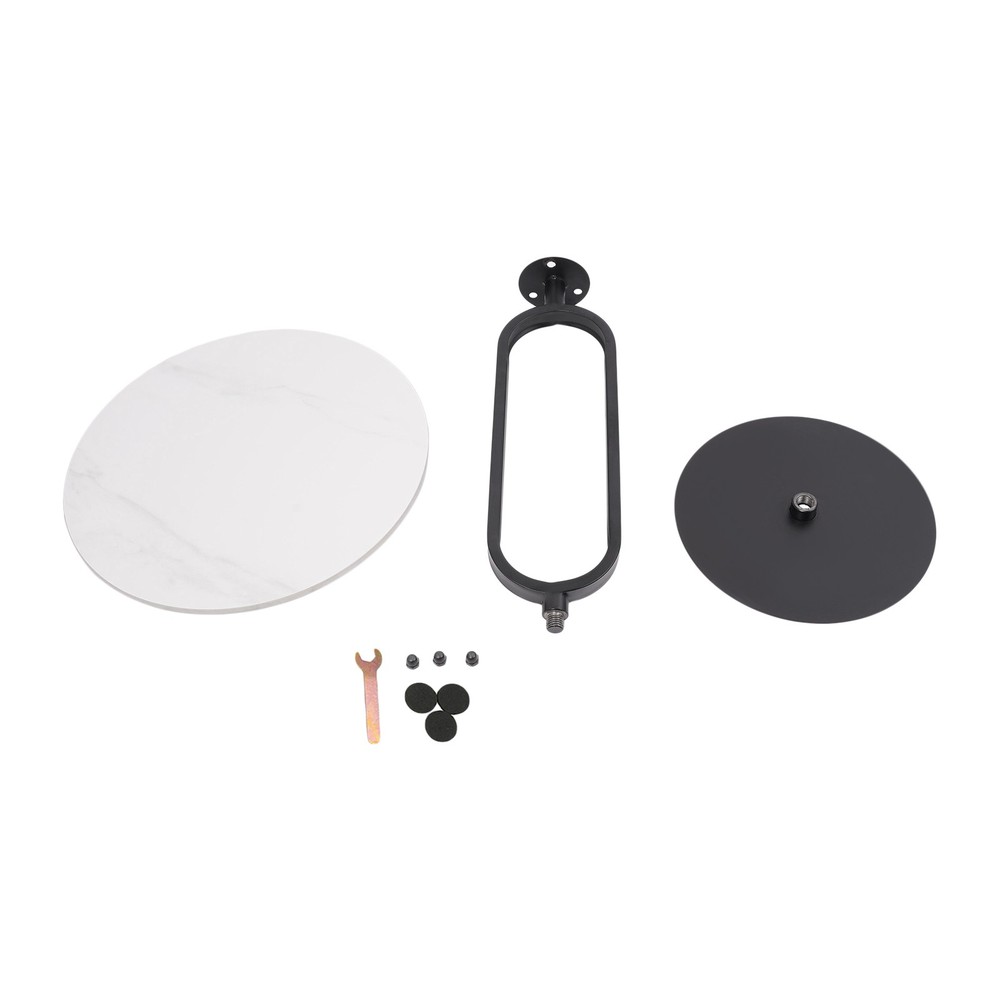 White+ Black Side Table Round Side Table Modern Coffee Table 21.65in Height