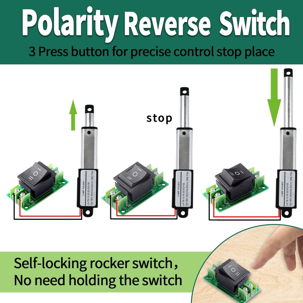 Micro Linear Actuator with Switch Controller, 2 Stroke Small Electric Motion Act
