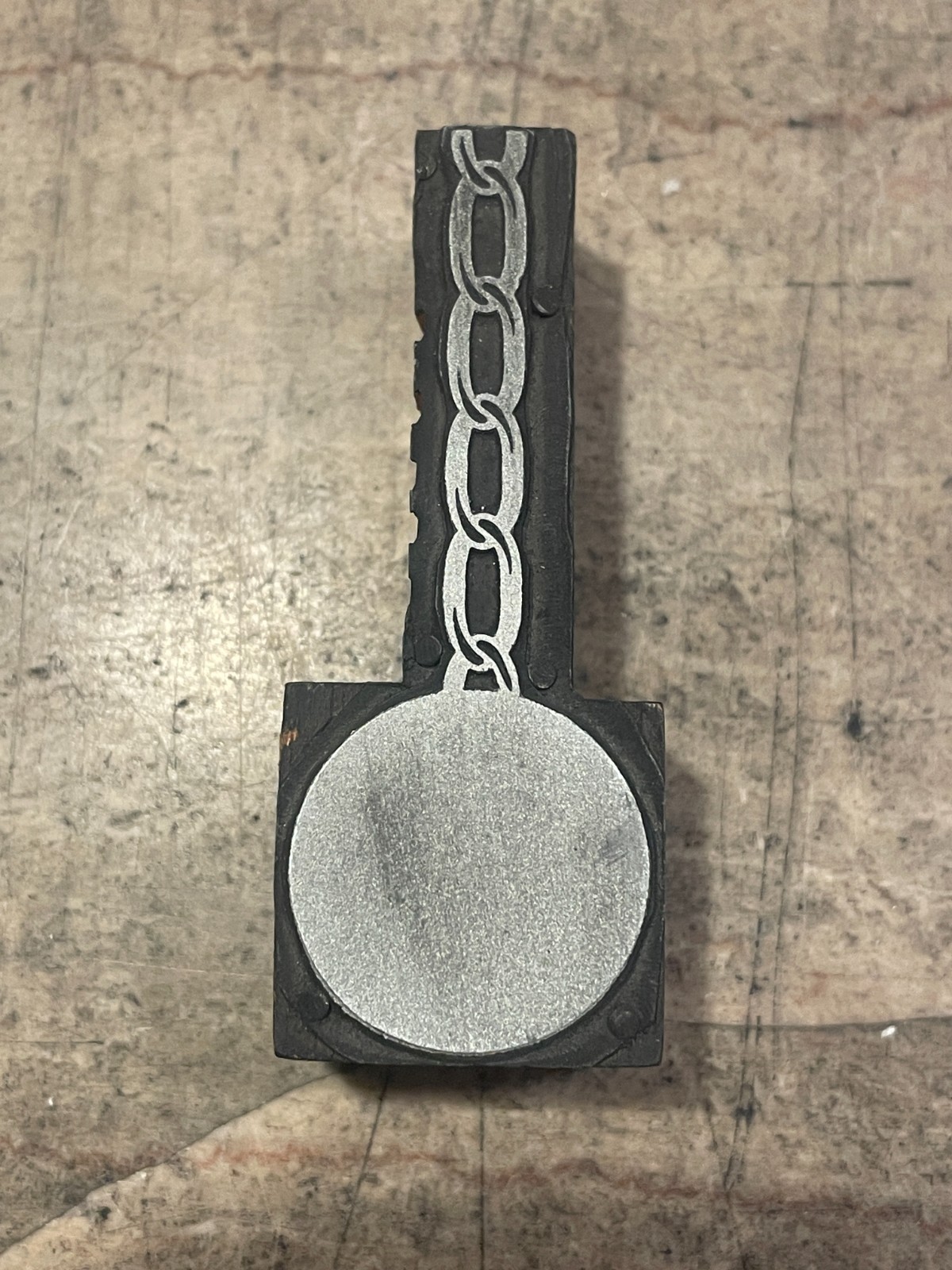 Printing Letterpress Printers Block Ball & Chain / Prison (1285)