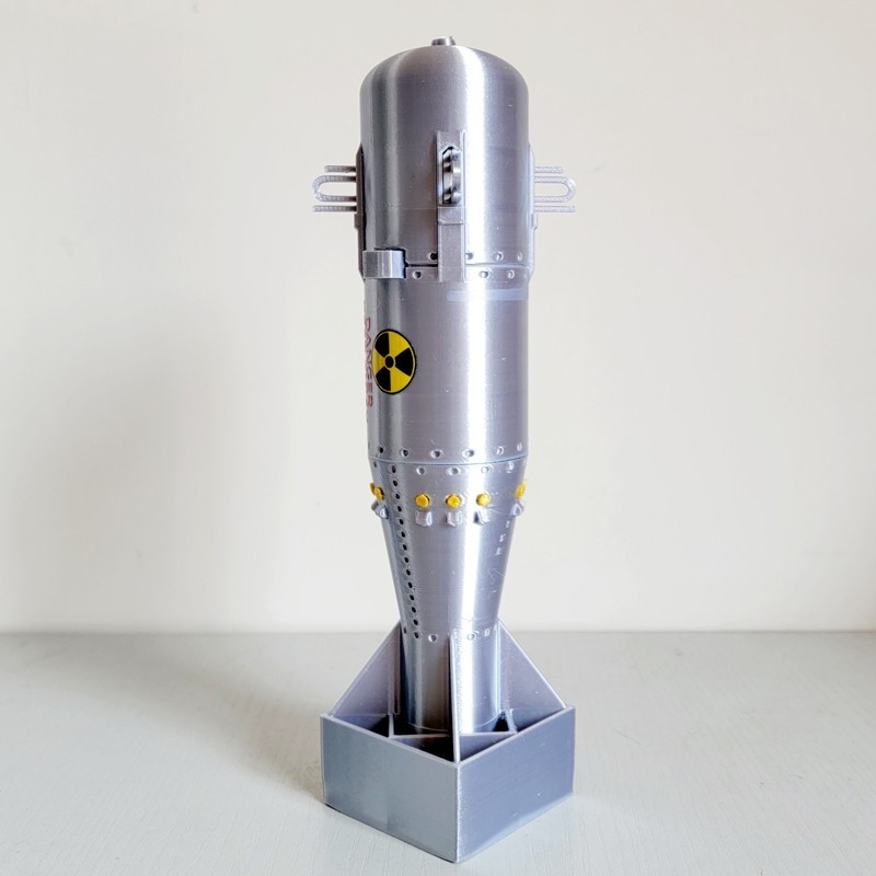 1:15 WWII US "Little Boy" Nuclear Bomb Model 20cm 3D Printed Military Collection