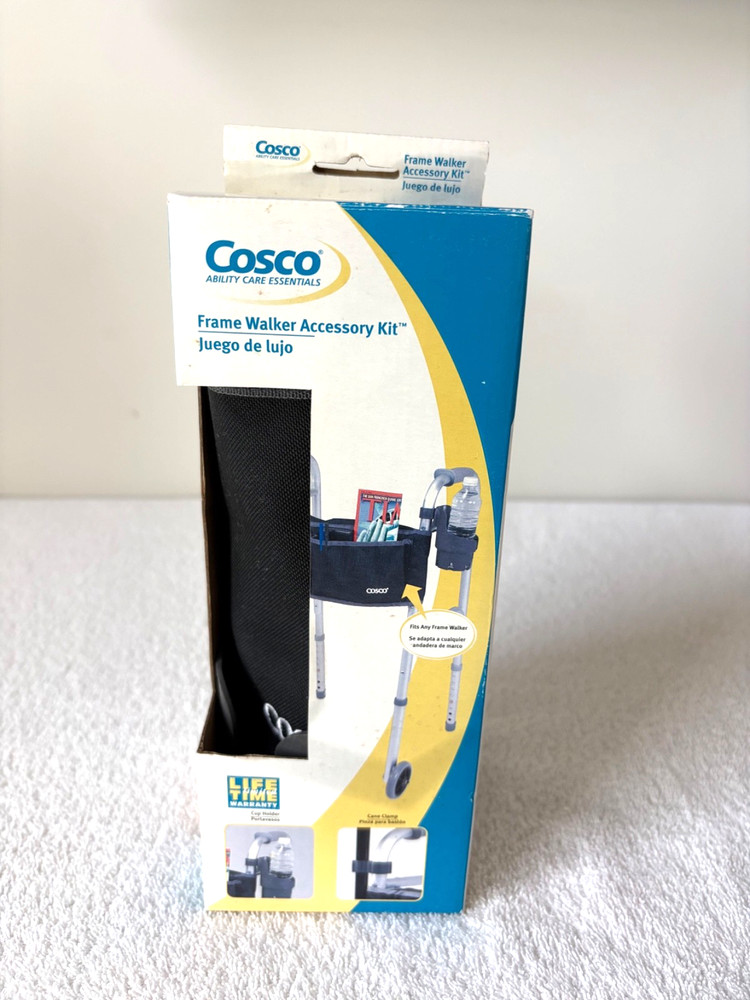 Cosco Ability Care Essentials Frame Walker Accessory Kit Pouch Cup Holder NEWBOX