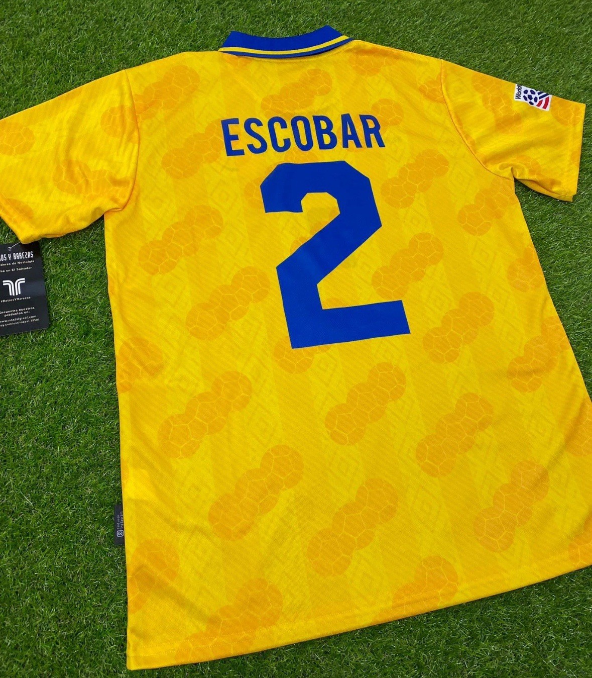 Colombia Camisa Amarilla de Futbol Retro, 1994 Limited Edition Size L