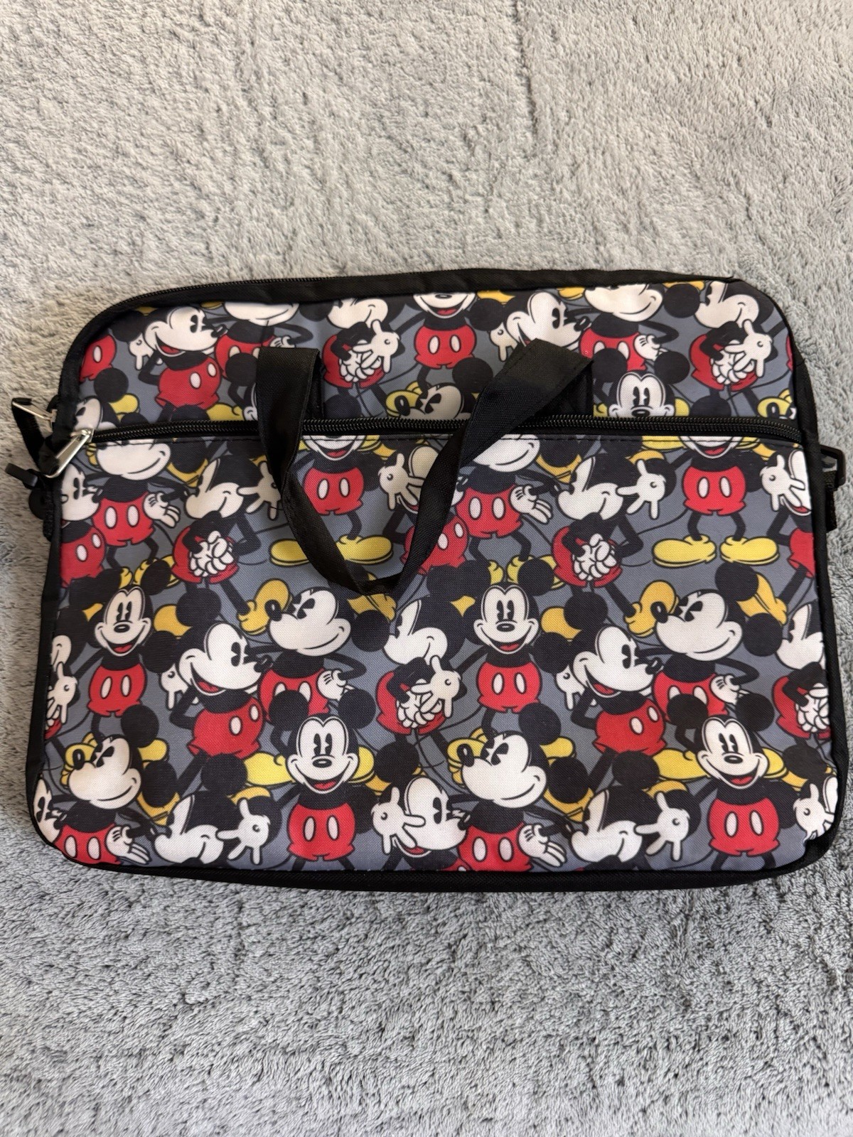 Mickey Mouse Laptop / Book Bag All Over Print W/Shoulder Strap Zippered