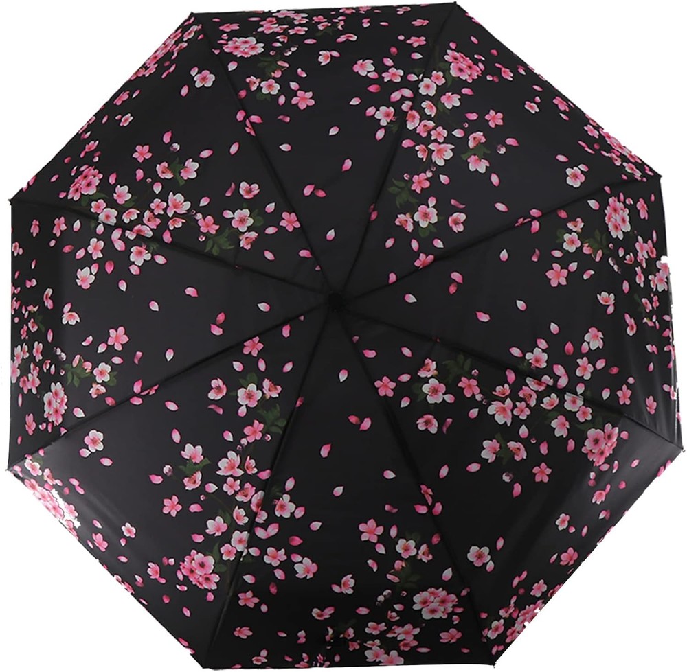 SIEPASA Sakura Compact Travel Umbrella Windproof Automatic Folding Lightweight