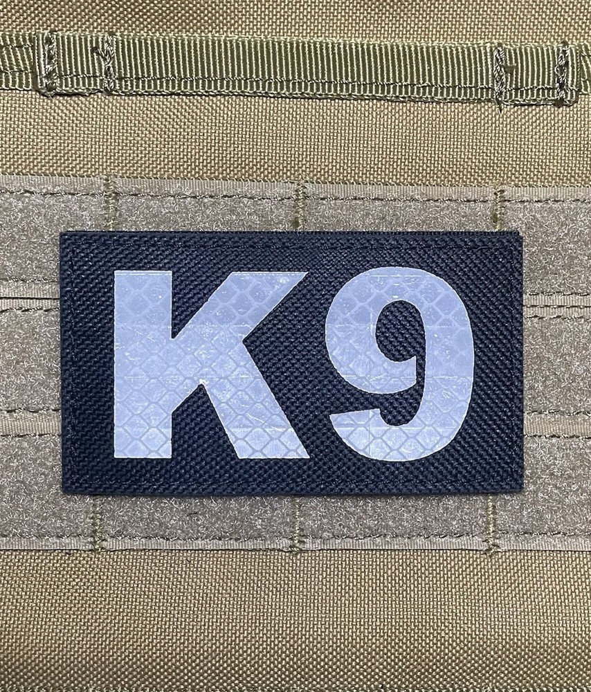 IR Reflective Glow K9 Unit Service Dog Hook Loop Patch