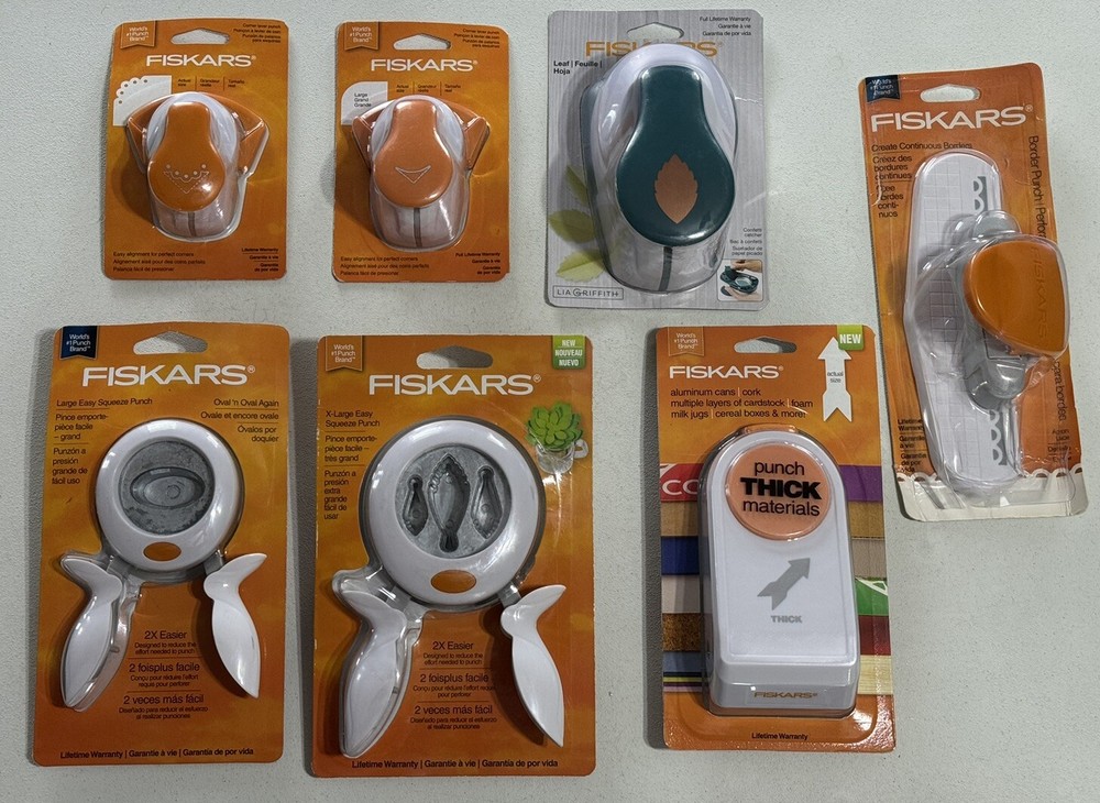 Fiskars Crafting Lot  New In Package Includes 7 Items.