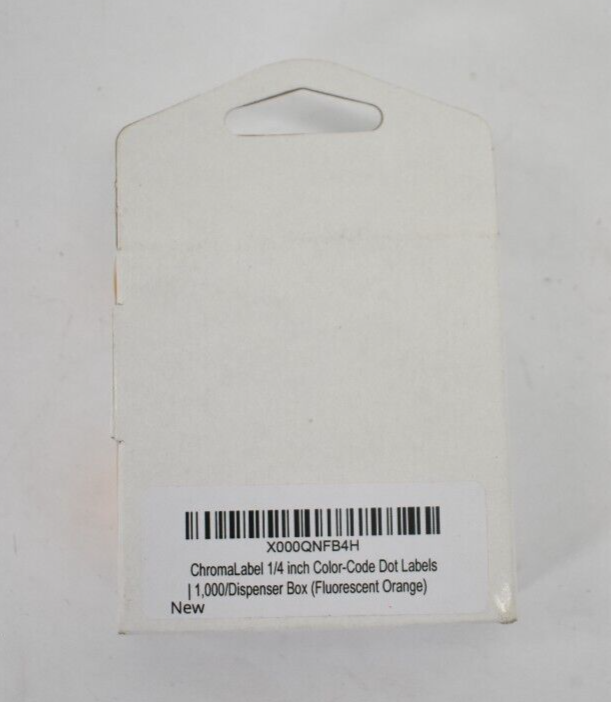 ChromaLabel .25" Fluorescent Orange Sticky Color Coding Dot Stickers 1000 Pack
