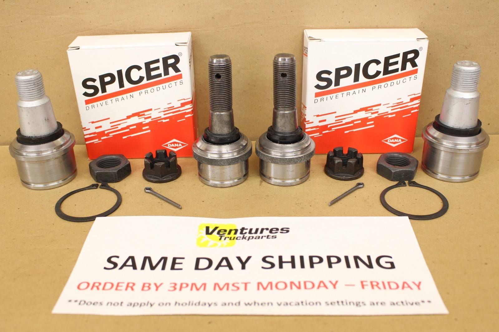 1999-2004 Ford F250 F350 Excursion 4x4 Front Dana Spicer Ball Joints Both Sides