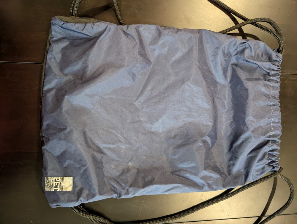 Nike Drawstring Gym Bag Blue Nylon Polyester