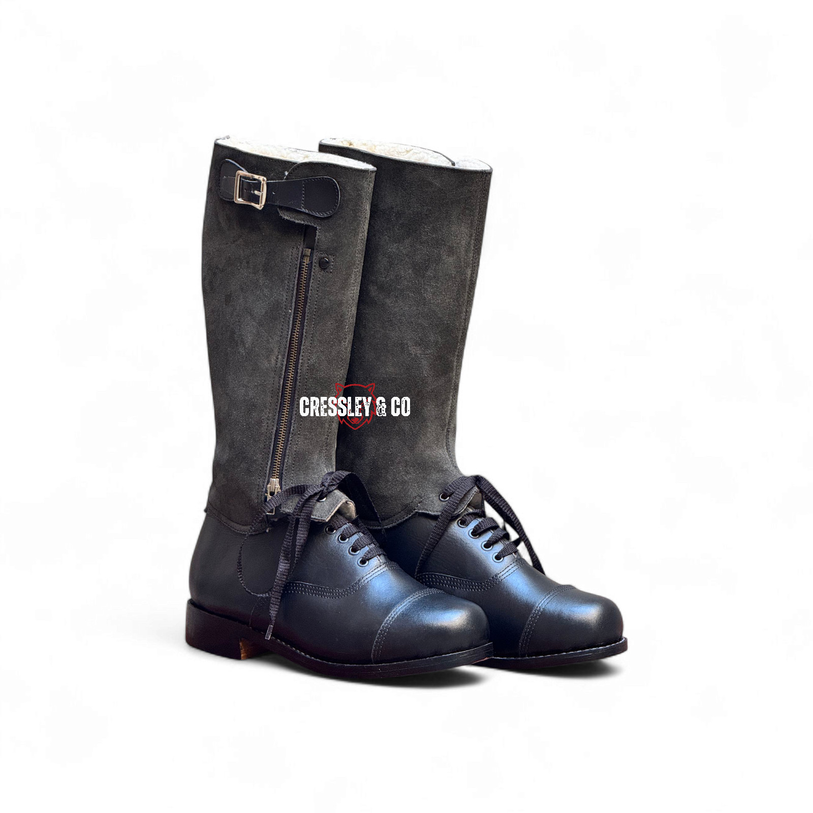 WW2 RAF 1943 Pattern Flying Boots – Reproduction by CressleyCo, Made To Size