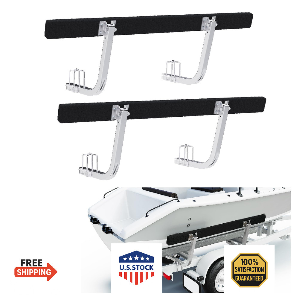ECOTRIC 61" Boat Trailer Bunk Guide-On Rails Galvanized Adjustable Rustproof