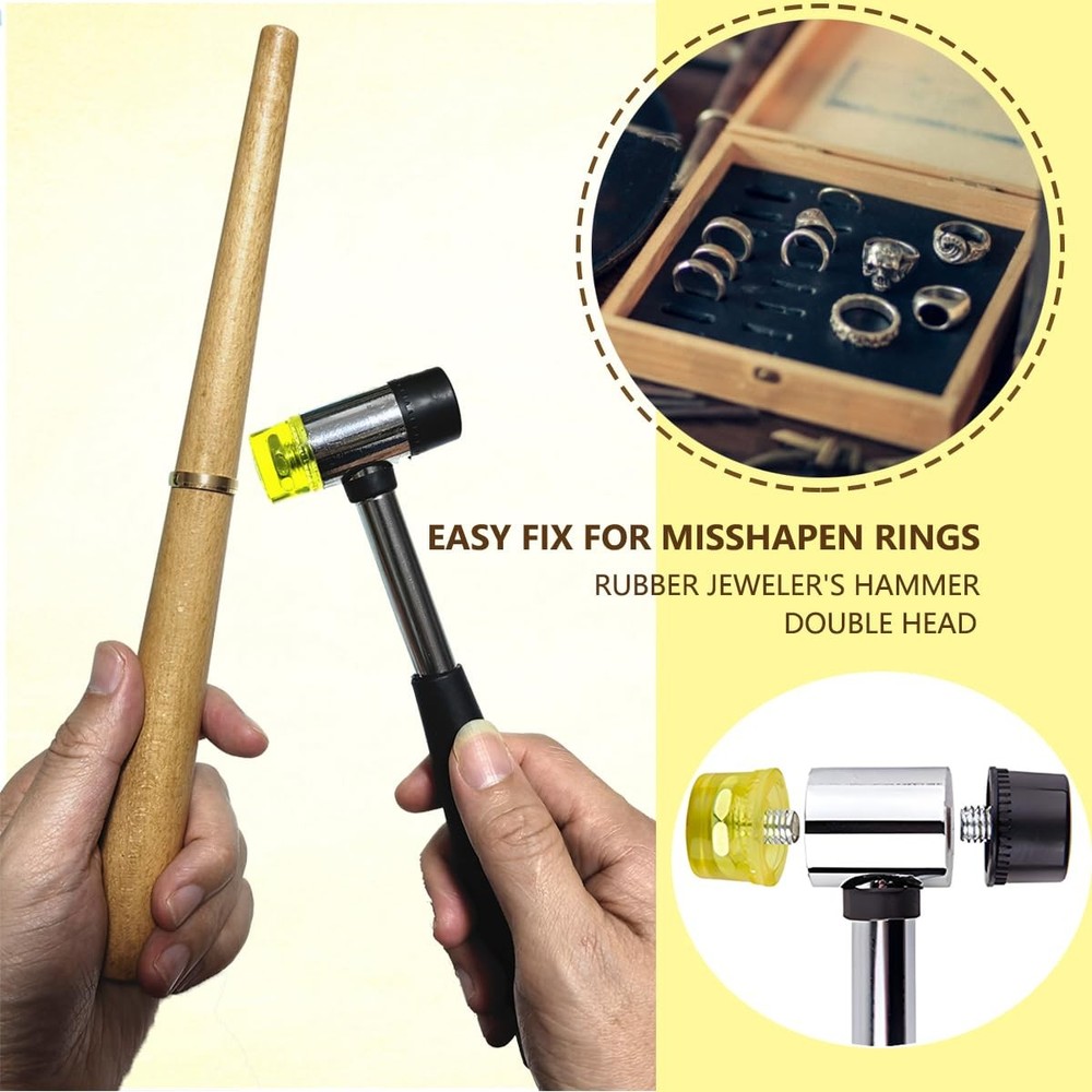 Ring Sizer Measuring Tool Mandrel Sizing Kit Shaper to Fix COLORFUL