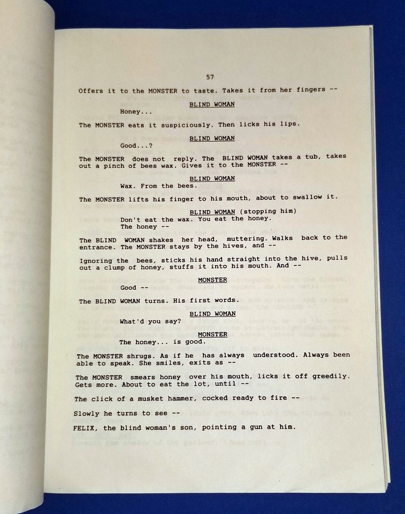 FRANKENSTEIN original script ROBERT DE NIRO HELENA BONHAM CARTER BRANAGH 94