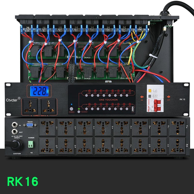 Ctvcter RK16 16CH Power Sequencer with RS232 Central Control System os67