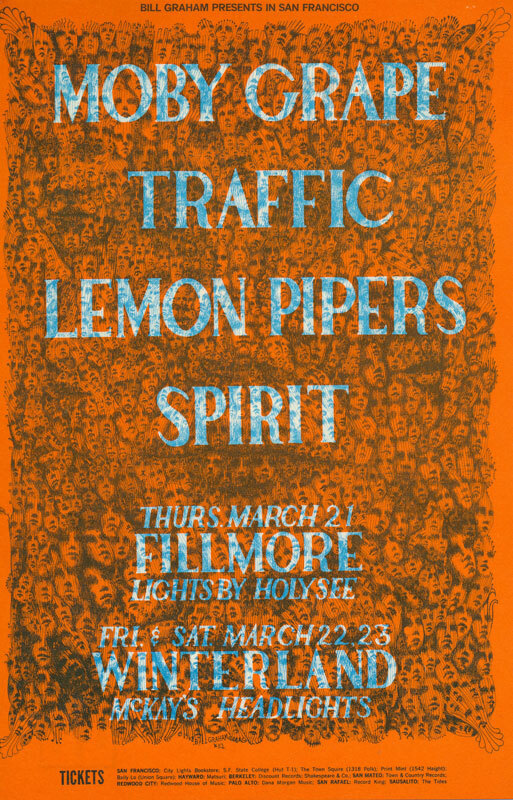 Lee Conklin BG # 112 1968 Moby Grape Traffic Spirit Fillmore postcard BG112