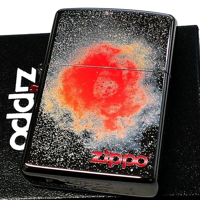 Zippo Nebula Space Black Red One-Sided Processing Inkjet Design Lighter Regular