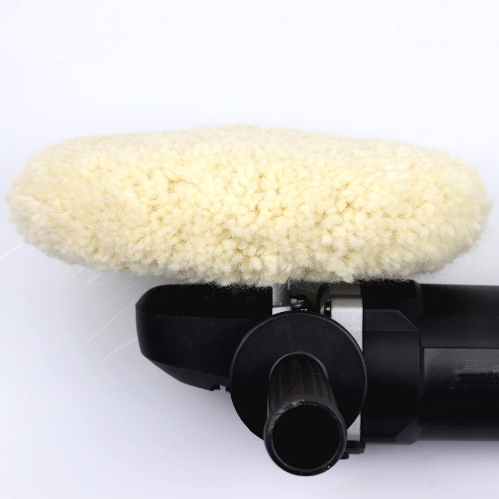Double Side Wool Polishing Pads 7" Buffing Pad Hook & Loop For Cutting Polishing