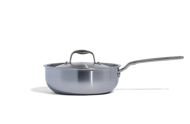 Made In Stainless Steel Clad 3-Quart Saucier with Lid, NIB