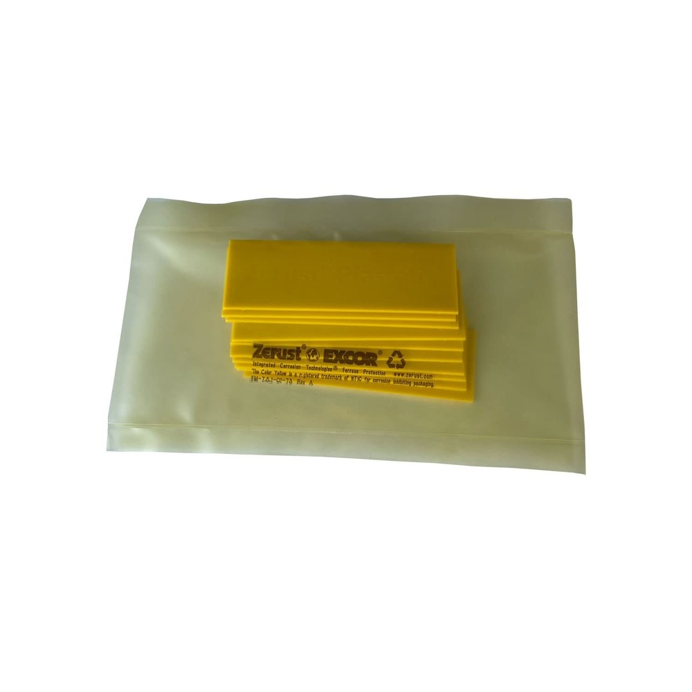 Plastabs with Zerust Rust Prevention and Protection 1" x 3" - Medium, Yellow
