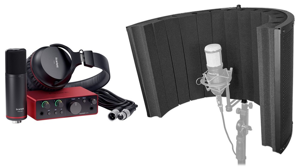 Focusrite Scarlett Solo Studio 4th Gen Recording Interface+Mic+Pop Filter+Shield