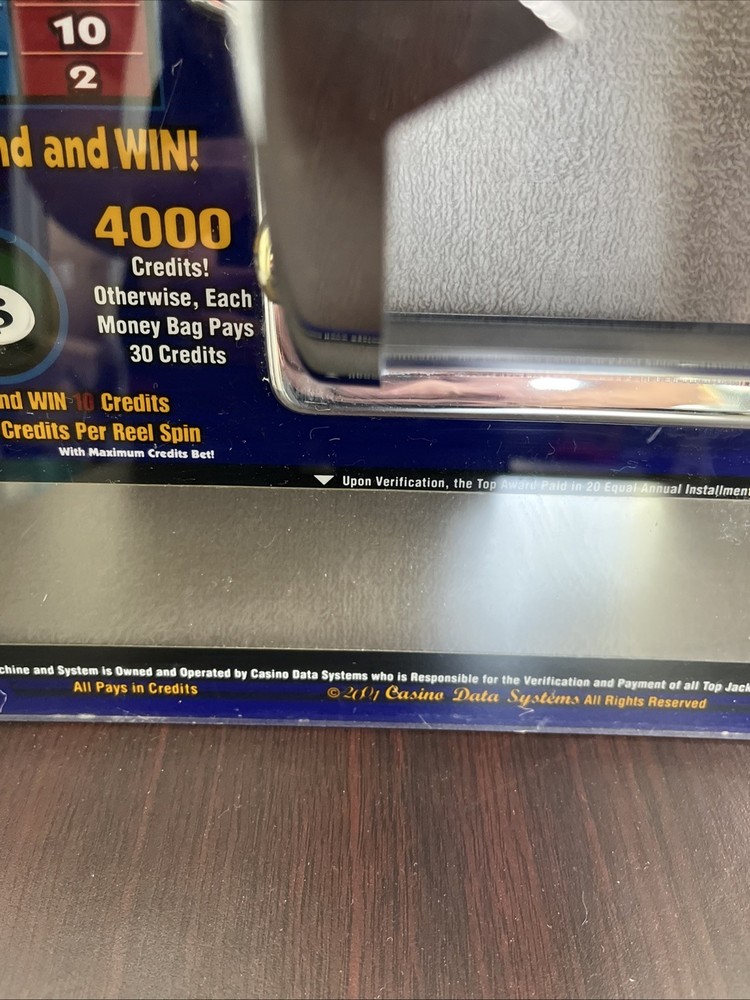 BIG SHOT Plexiglass Slot Machine Insert Casino Data Systems 2001