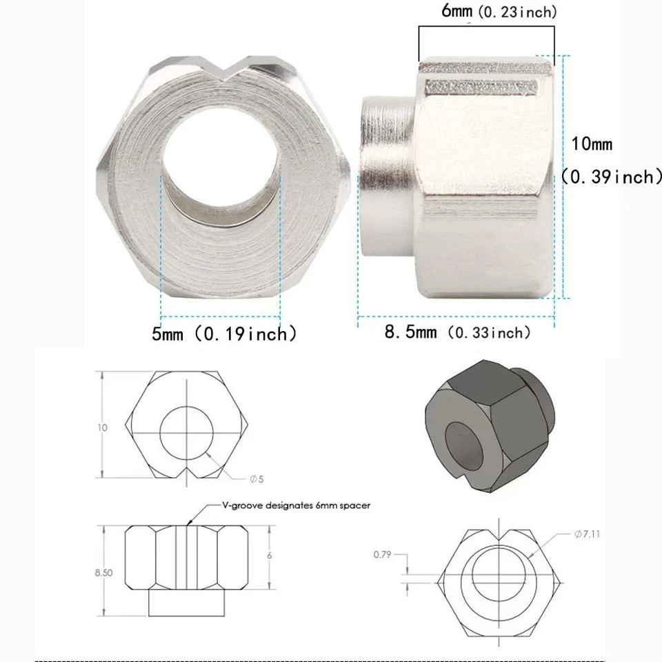 20pcs 3d Printer Eccentric Nut Eccentric Spacer Eccentric Nut Ender 3 5mm Bore E