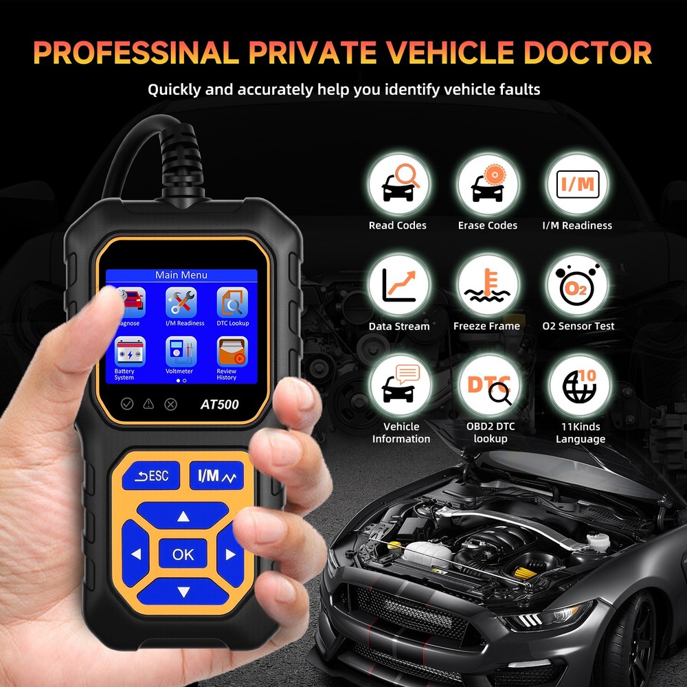 Diagnostic Scanner Code Reader Engine Tool Fault for OBD II Protocol 996-UP Car
