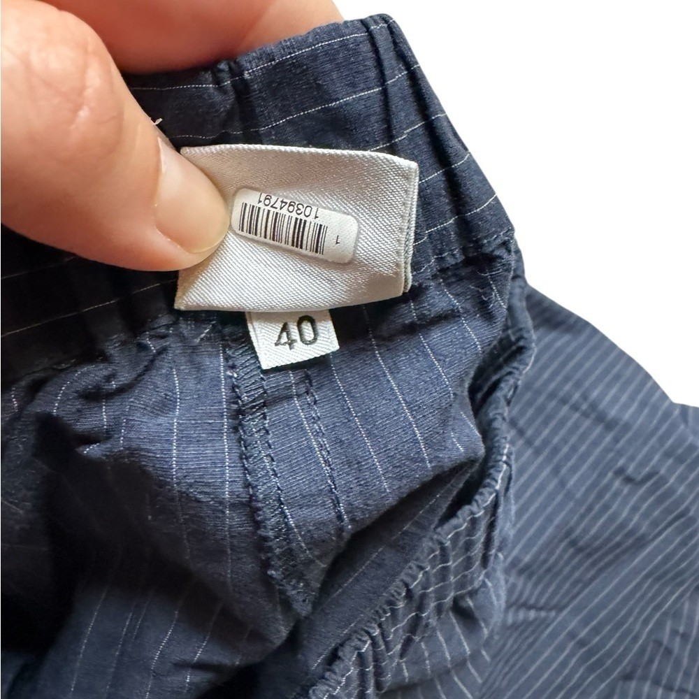 Aspesi Pinstripe Trousers Size 40 (US 4) Cotton/Linen Blend