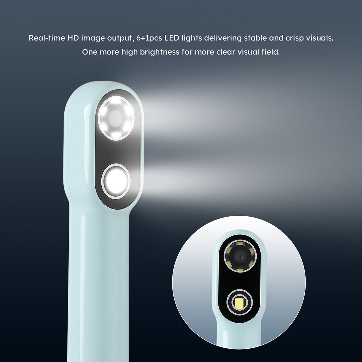 AZDENT Dental Intraoral Camera Digital Imaging WiFi AF 7 Cold LED Light Lamp