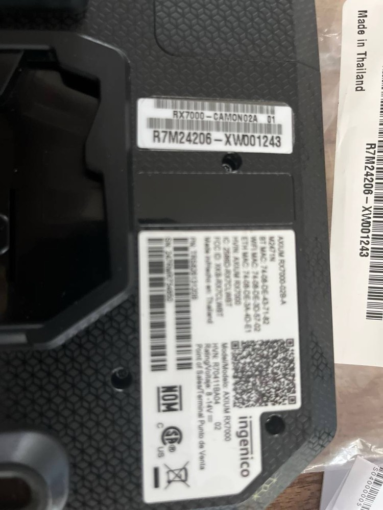 Complete Ingenico RX7000 customer-facing payment