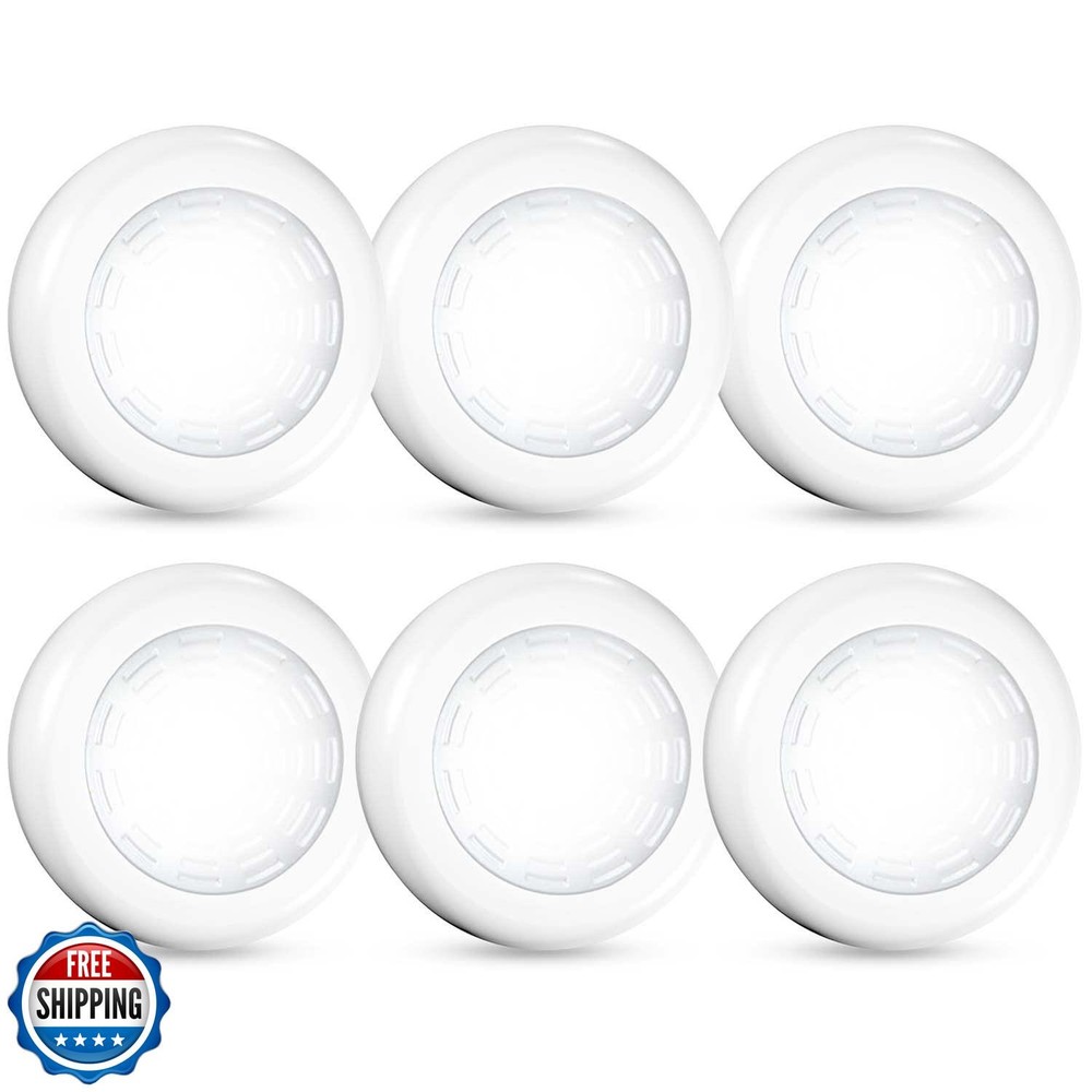 Tap Light 6 Pack Portable LED Puck Touch Night Lights - Battery O