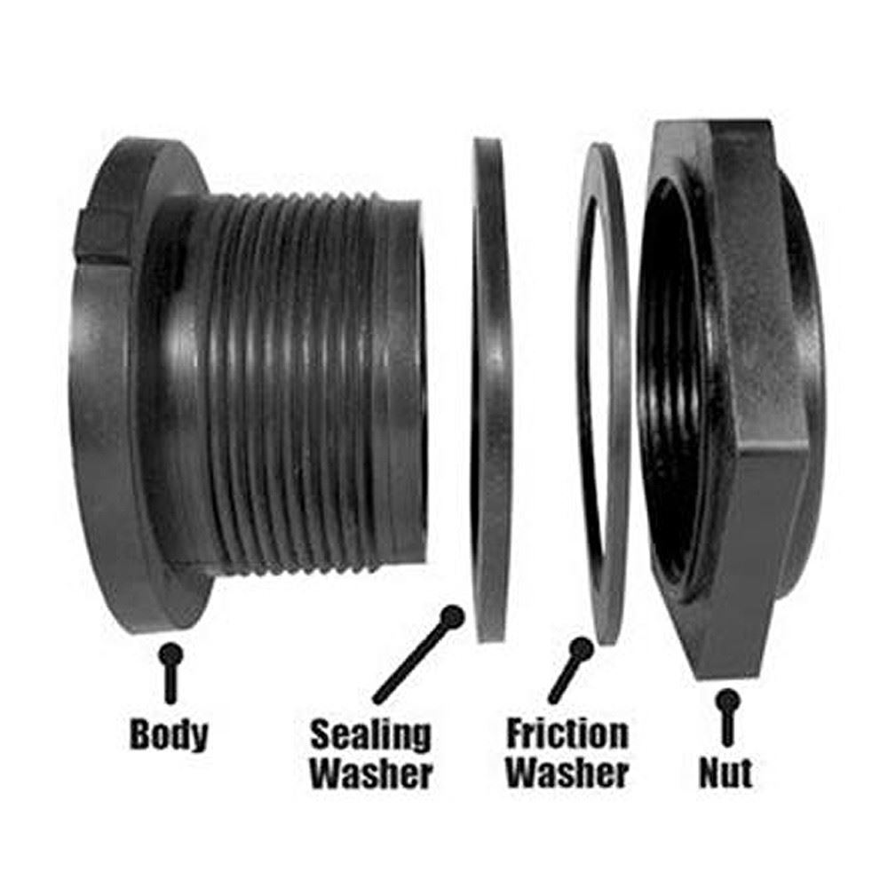 3" FPT Bulkhead Fitting with Sealing Washer, TF300P-E