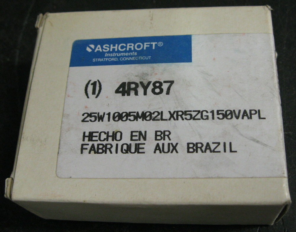 Ashcroft 4RY87 Pneumatic Gauge