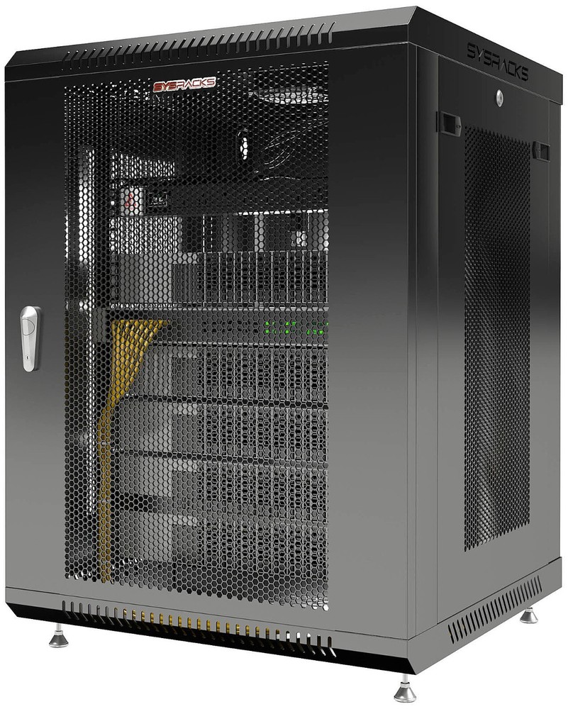 15U Wall Mount Server Rack Locking Network Cabinet Data IT Enclosure VENTED Door