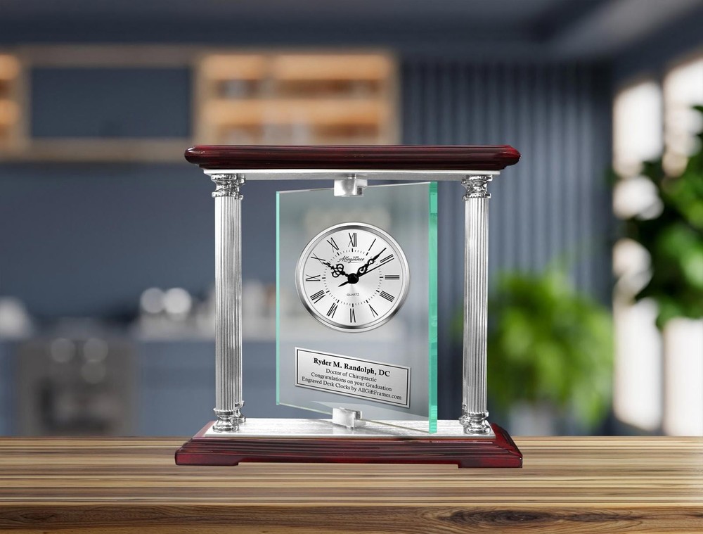 Chiropractic School Graduation Gift Engraved Clock Chiropractor Congratulation