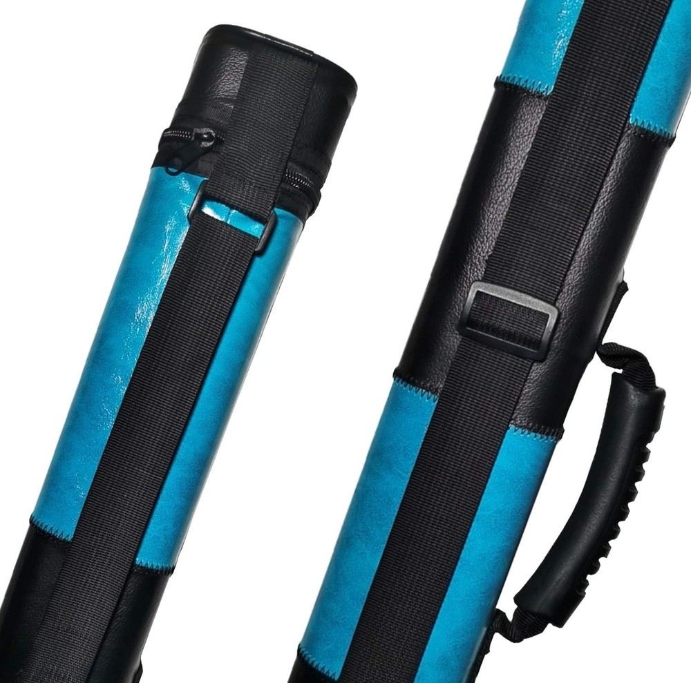 Durable 2x2 Hard Cue Case with Adjustable Strap for Billiards Players