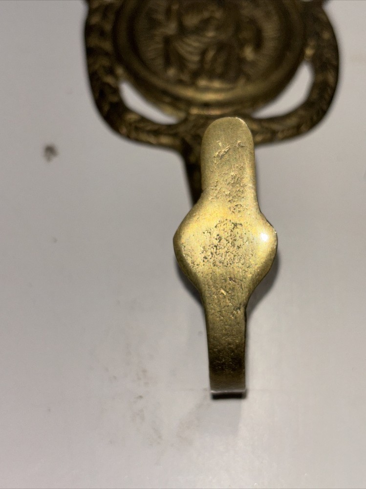 vintage brass wall mounted hooks antique