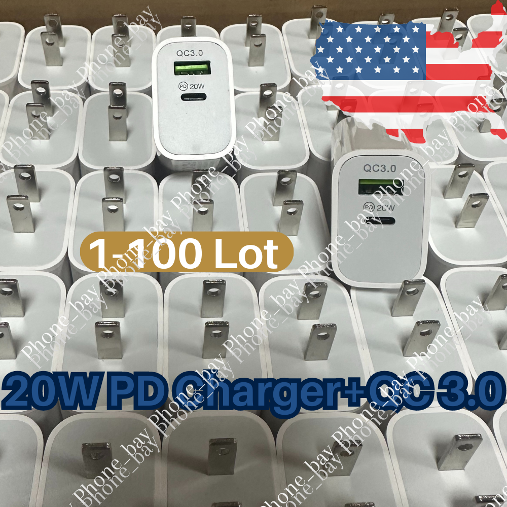 Wholesale Bulk 20W Fast Charger Cube USB C Power Adapter For iPhone iPad Android