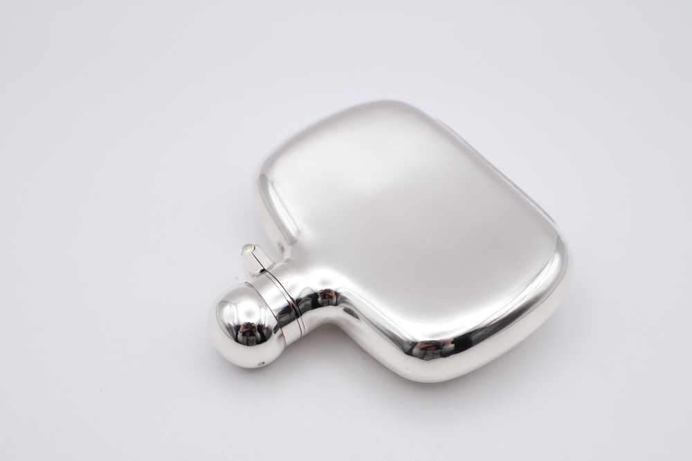 Antique Solid Silver Hip Flask Hallmarked Sheffield 1905