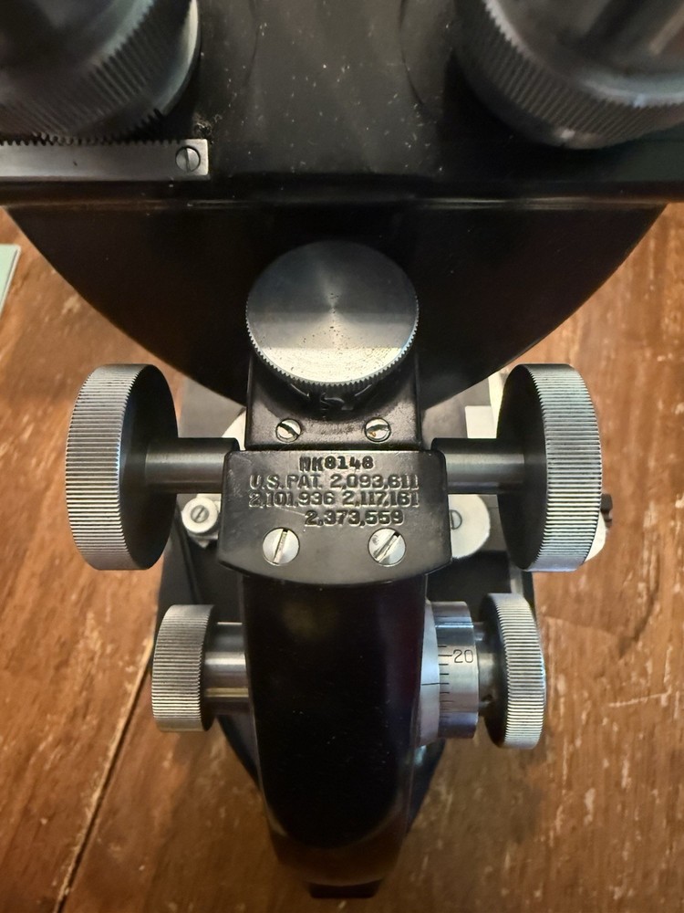 Vtg Bausch & Lomb Binocular Microscope