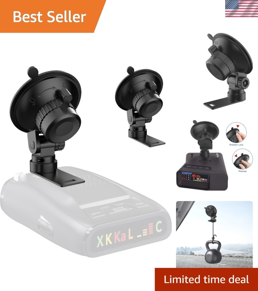 Revolutionary Radar Detector Suction Cup Bracket - Compatible with Uniden Models