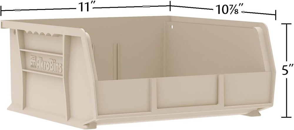 Akro-Mils 30235 AkroBins Plastic Storage Bins, Space-Saving Stackable Bins