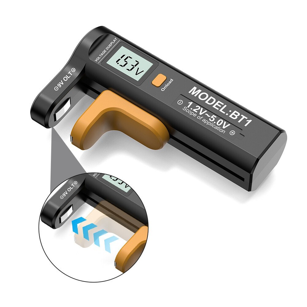 Battery Tester Battery Capacity Tester Button Cell Volt Checker 9V/1.5V/AA/AAA