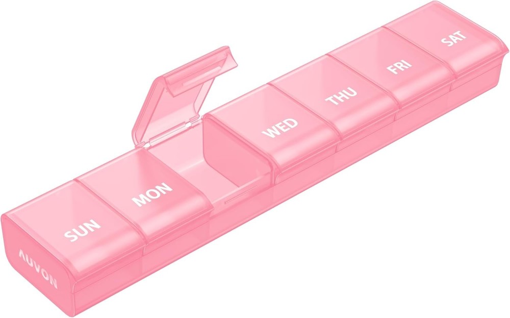 Weekly Pill Organizer with Effortless Opening Design, Arthritis Friendly Pill...