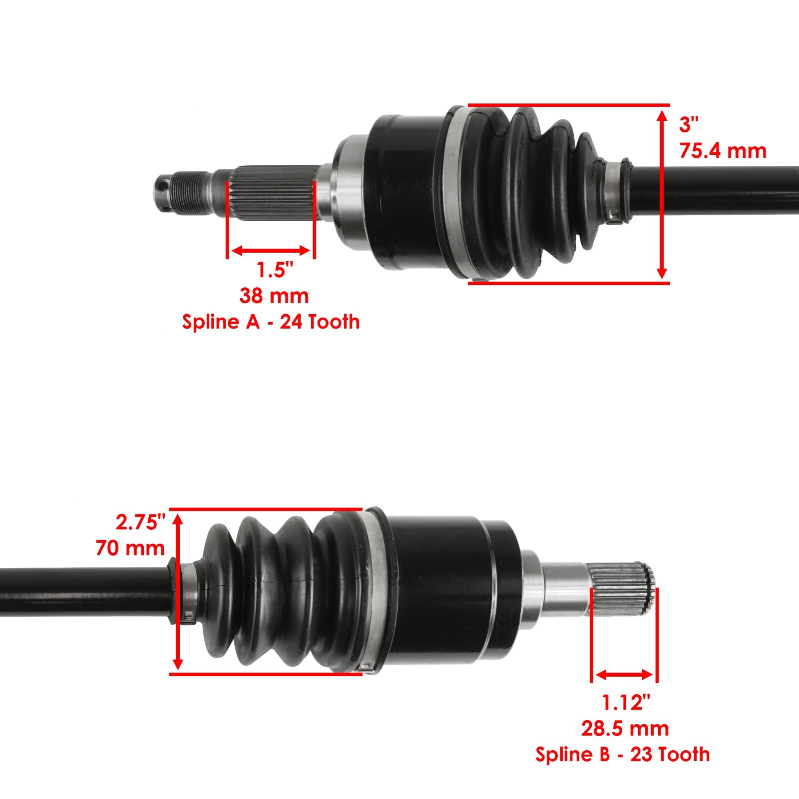 Front Left & Right CV Joint Axle For Honda MUV700 Big Red 700 4X4 2009-2013