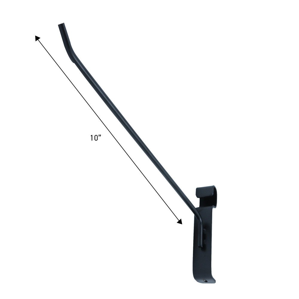 SSWBasics 10 Inch Black Gridwall Hooks - Essential Grid Wall Accessory for