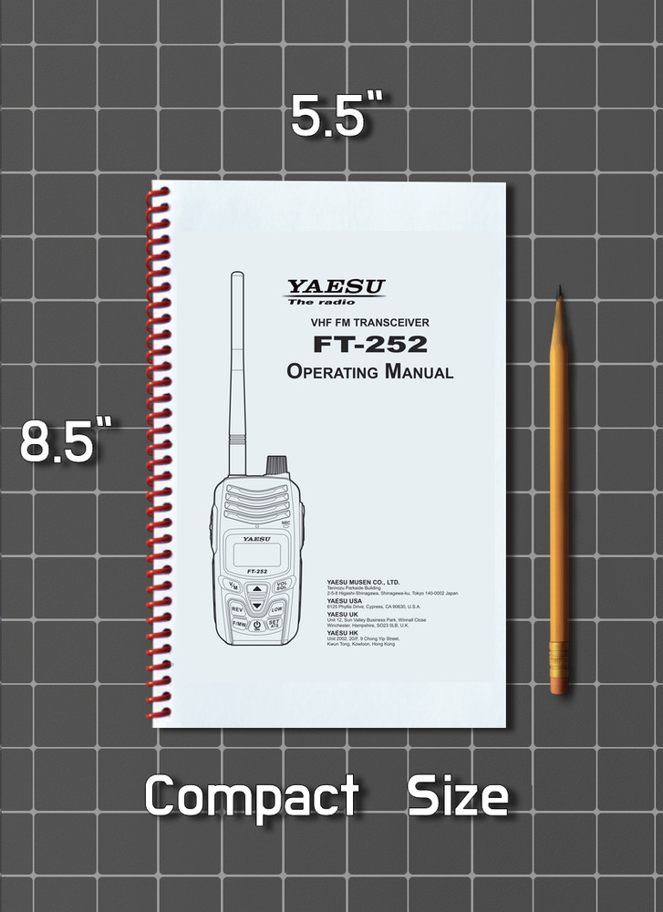 Yaesu FT-252 — Operating Manual Guide Documentation — 68 Pg — Half Size 5.5x8.5