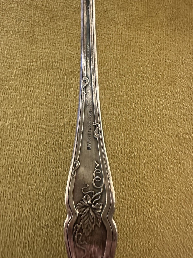 1847 ROGERS Vintage Grape Pattern- Large Soup Ladle 10 7/8”