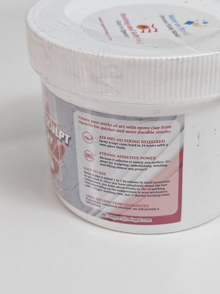 2 Pound White Epoxy Putty Sculpt Clay, 2 Part (A & B) Modeling Compound for Scul